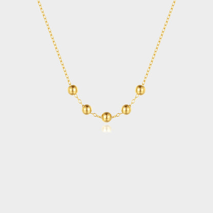 Felmeny Slidable Beads Necklace in Silver