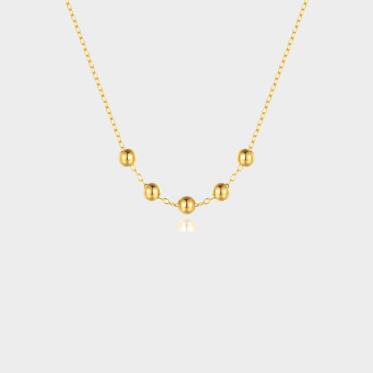 Felmeny Slidable Beads Necklace in Silver