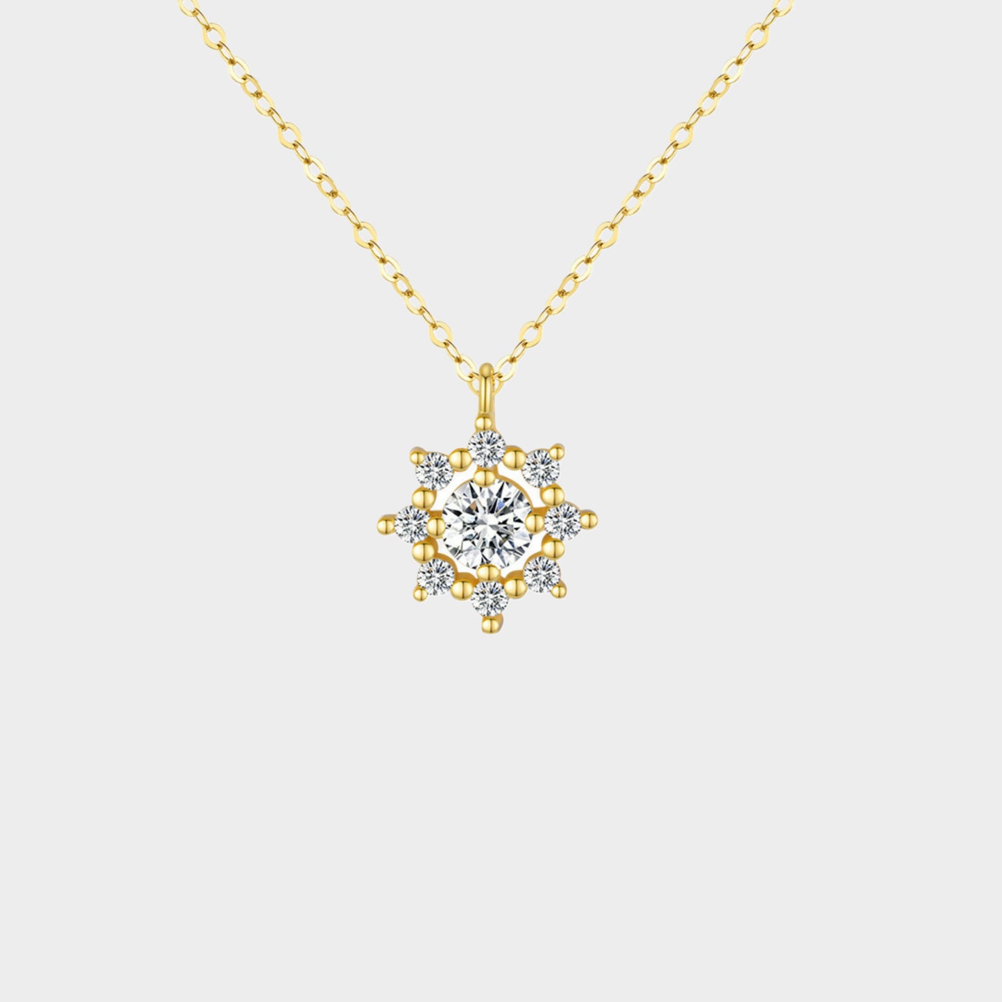Felmeny SnowFlake V2 Necklace in Silver with Moissanite