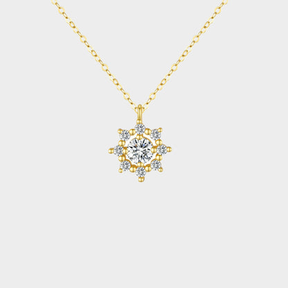 Felmeny SnowFlake V2 Necklace in Silver with Moissanite