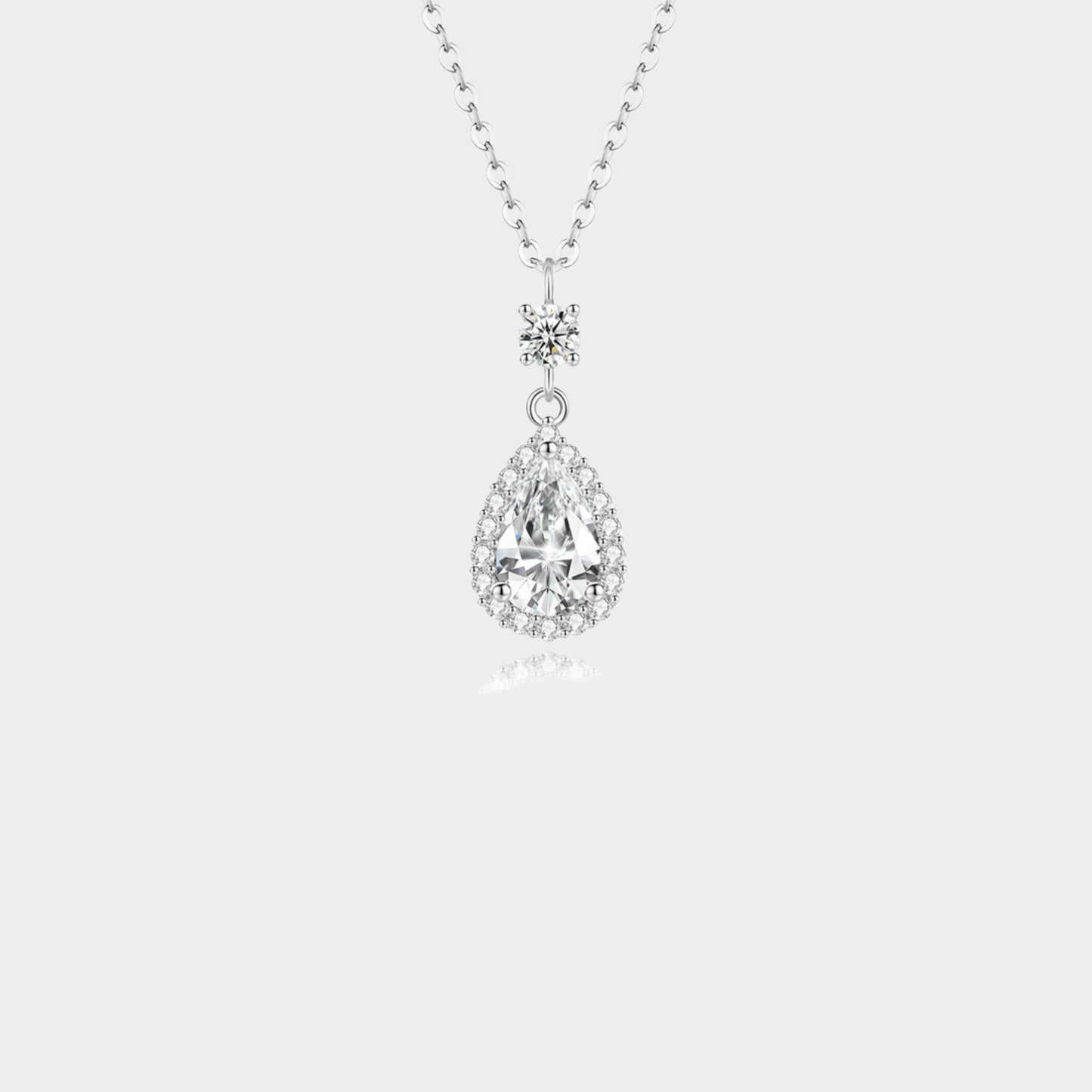 Felmeny Water Drop II Necklace in Silver with Zircon
