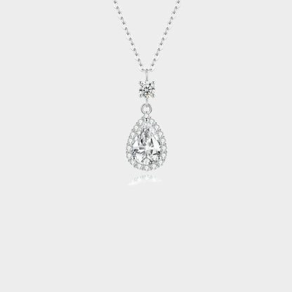 Felmeny Water Drop II Necklace in Silver with Zircon