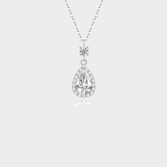 Felmeny Water Drop II Necklace in Silver with Zircon
