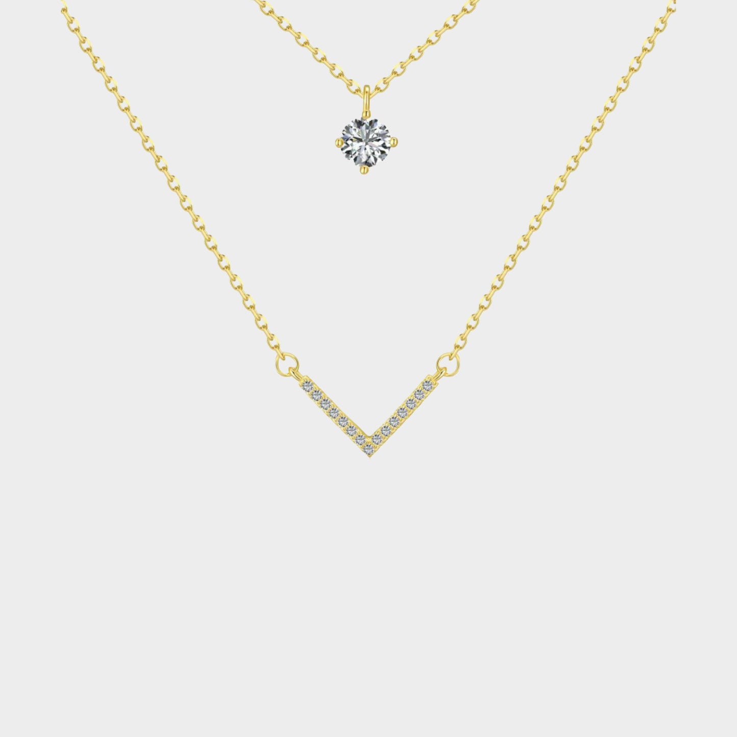 Felmeny Arrow Necklace in Silver with Zircon