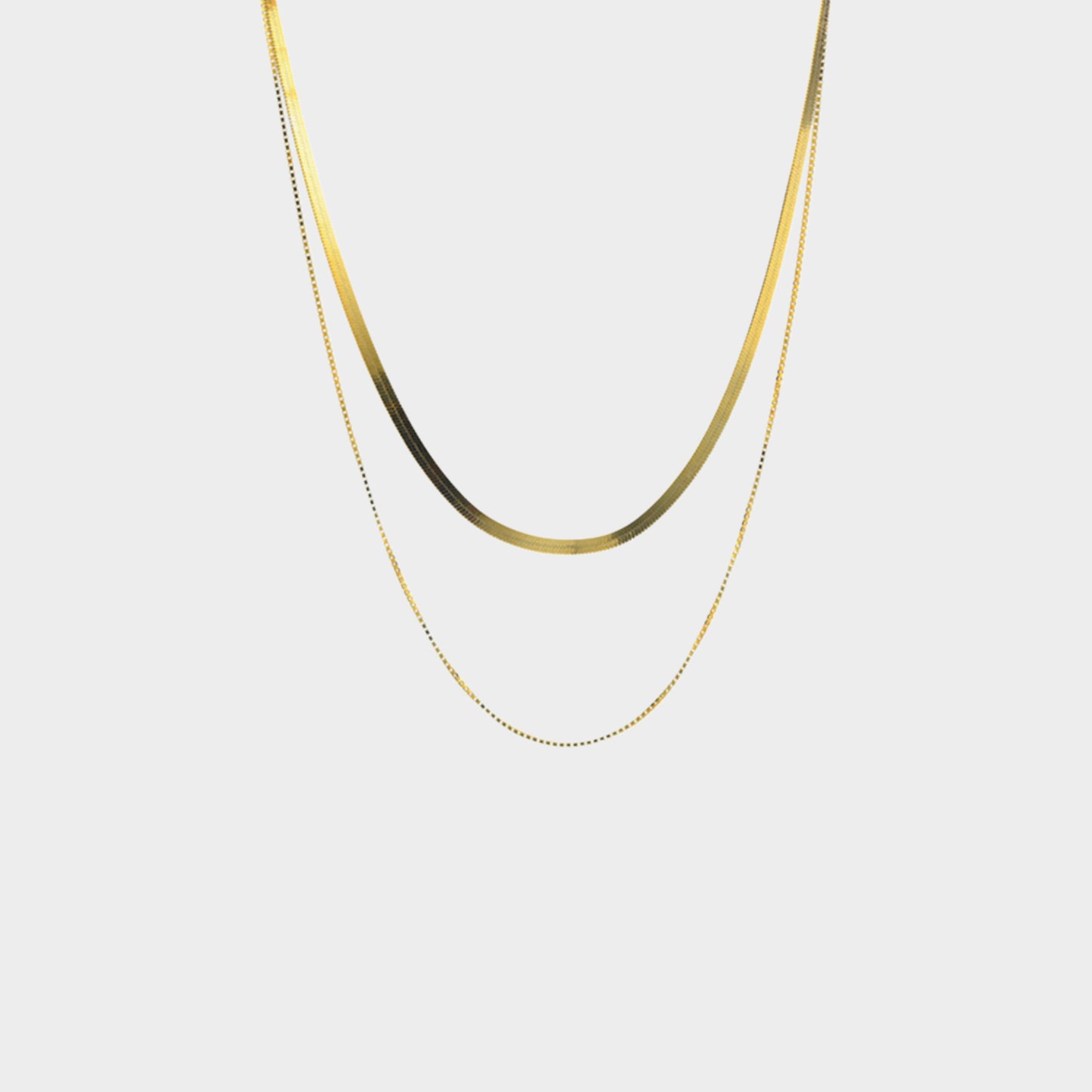 Felmeny Double-Chain Necklace in Silver