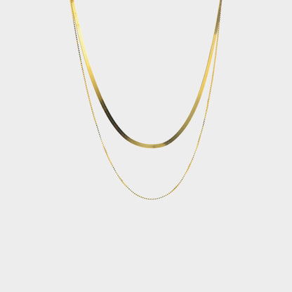 Felmeny Double-Chain Necklace in Silver