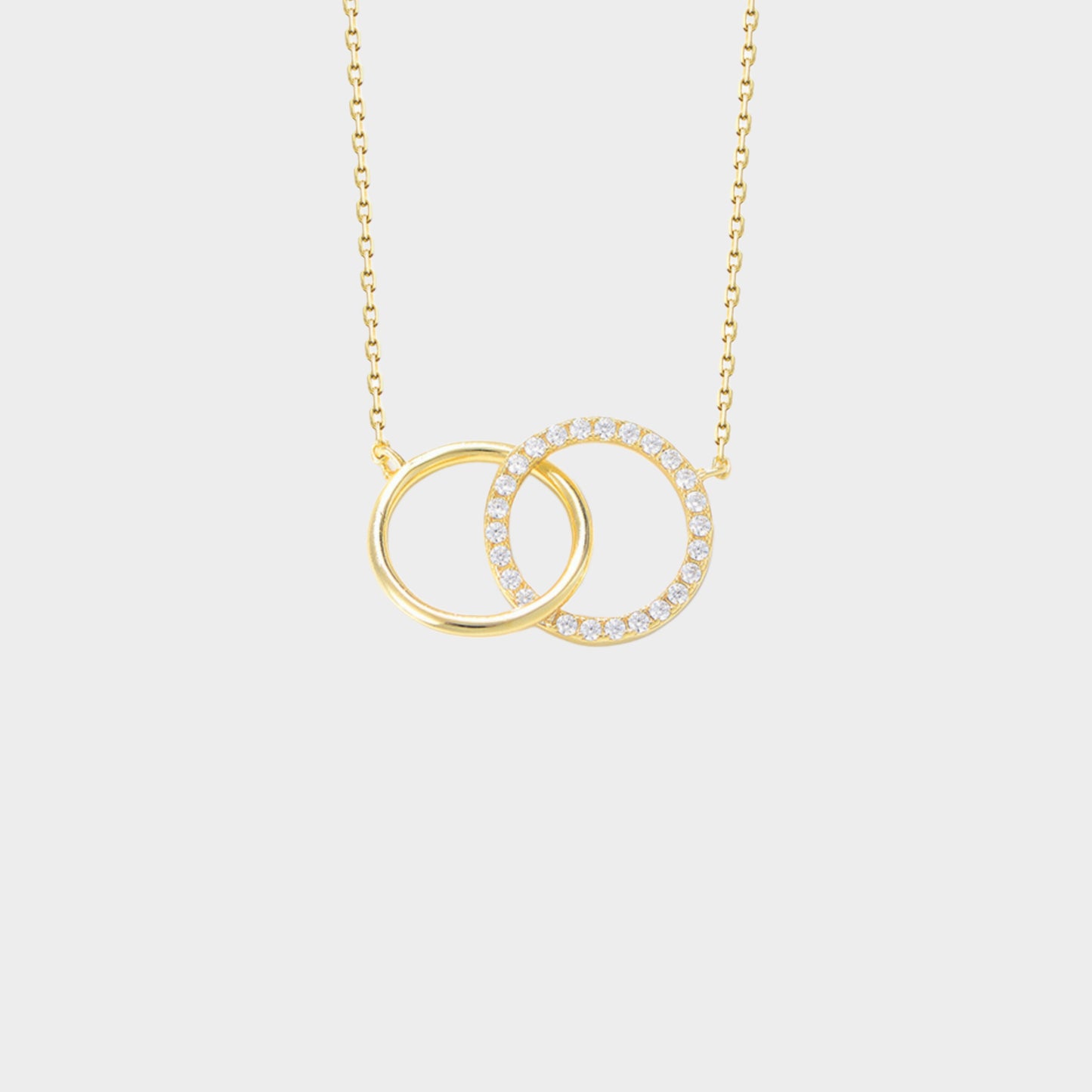 Felmeny Double-Coiled Necklace in Silver with Zircon