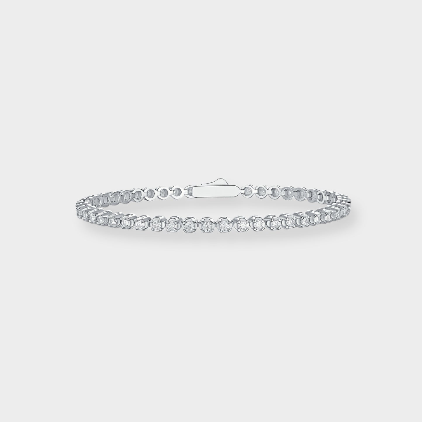 Felmeny Starlight Bracelet in Silver with Mossan Diamond