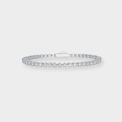Felmeny Starlight Bracelet in Silver with Mossan Diamond