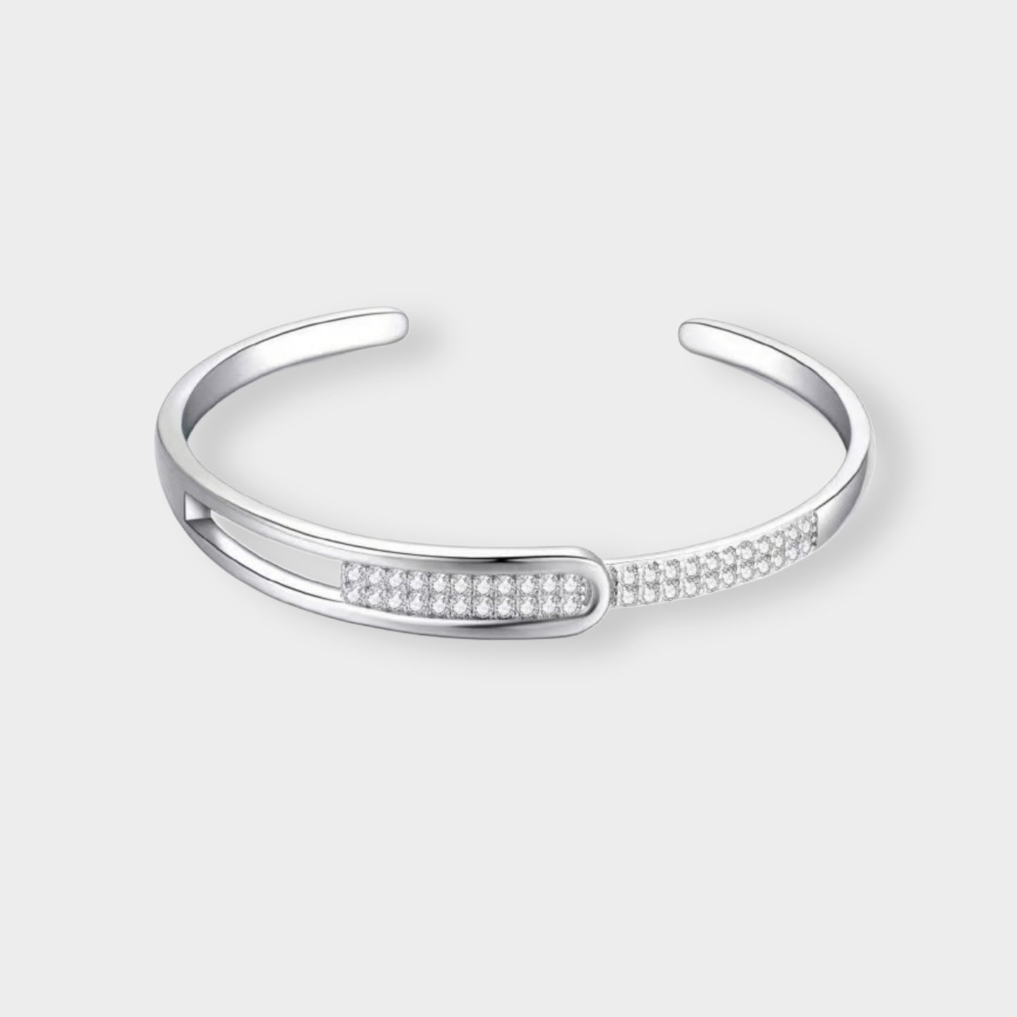 Felmeny Vellari Bangle in Silver with Moissanite