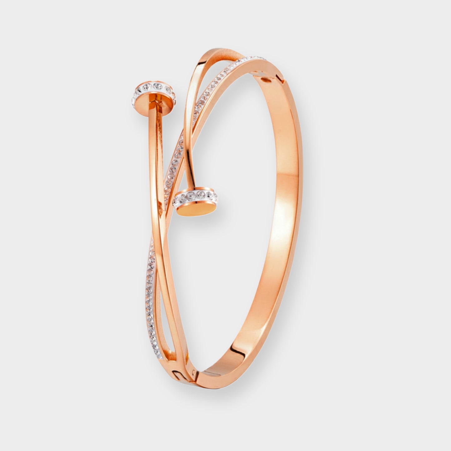 Felmeny Cross Pattern Bracelet in Silver with Zircon