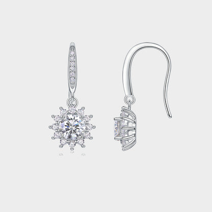 Felmeny Sonne Earrings in Silver with Moissanite