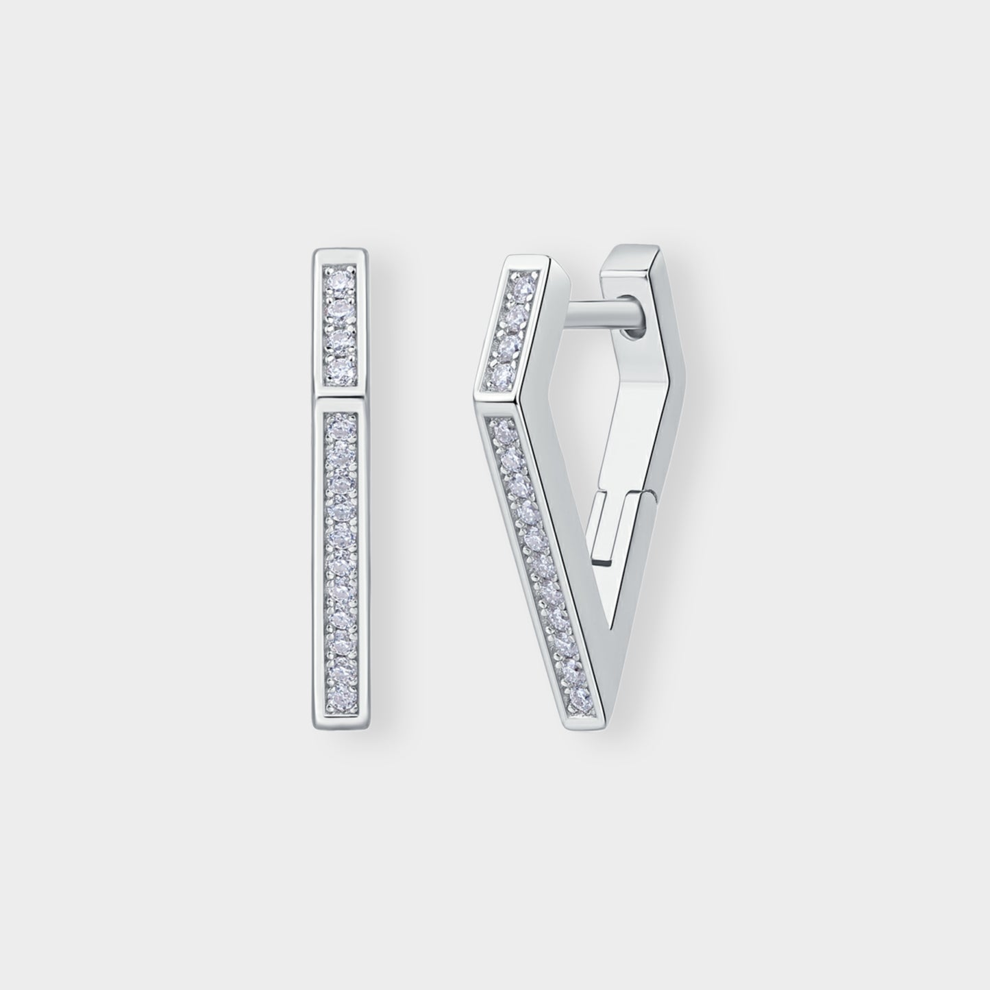 Felmeny Celine Earrings in Silver with Moissanite