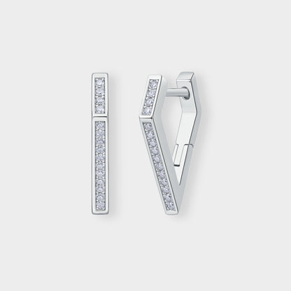 Felmeny Celine Earrings in Silver with Moissanite