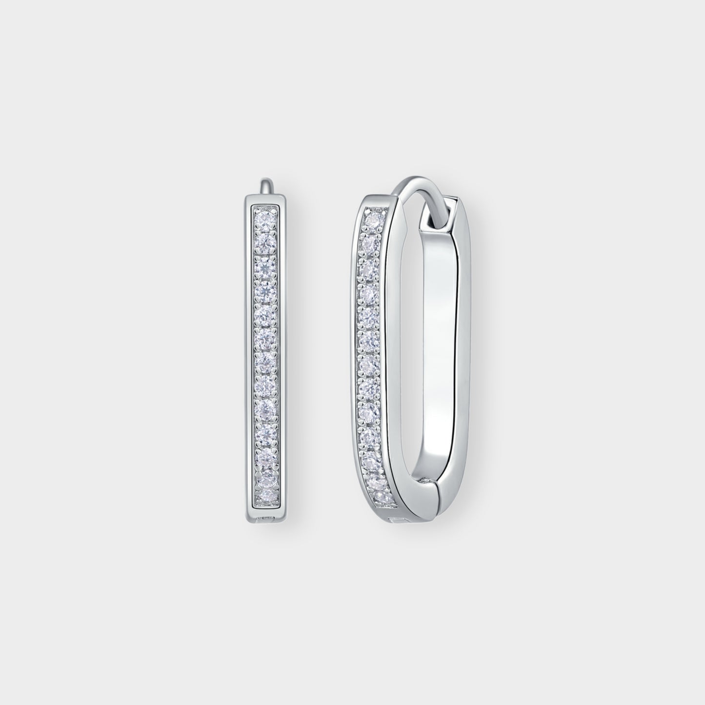 Felmeny Seren Earrings in Silver with Moissanite