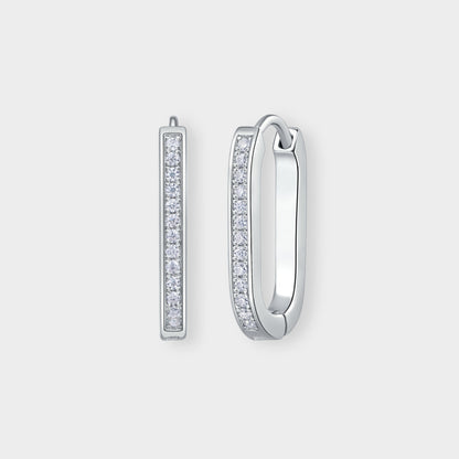 Felmeny Seren Earrings in Silver with Moissanite