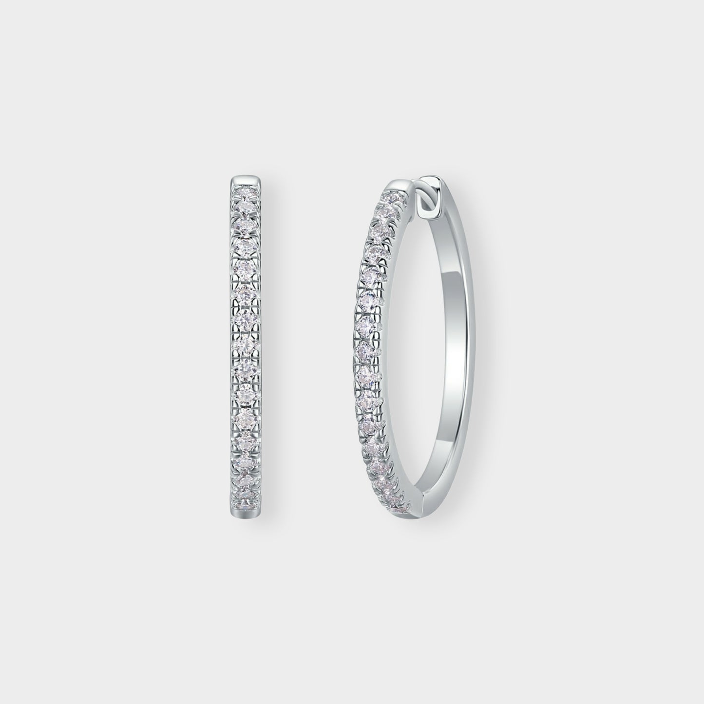 Felmeny Talia Earrings in Silver with Moissanite