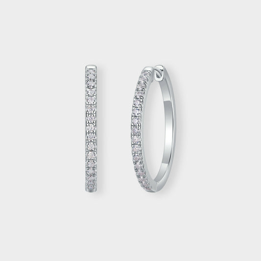 Felmeny Talia Earrings in Silver with Moissanite