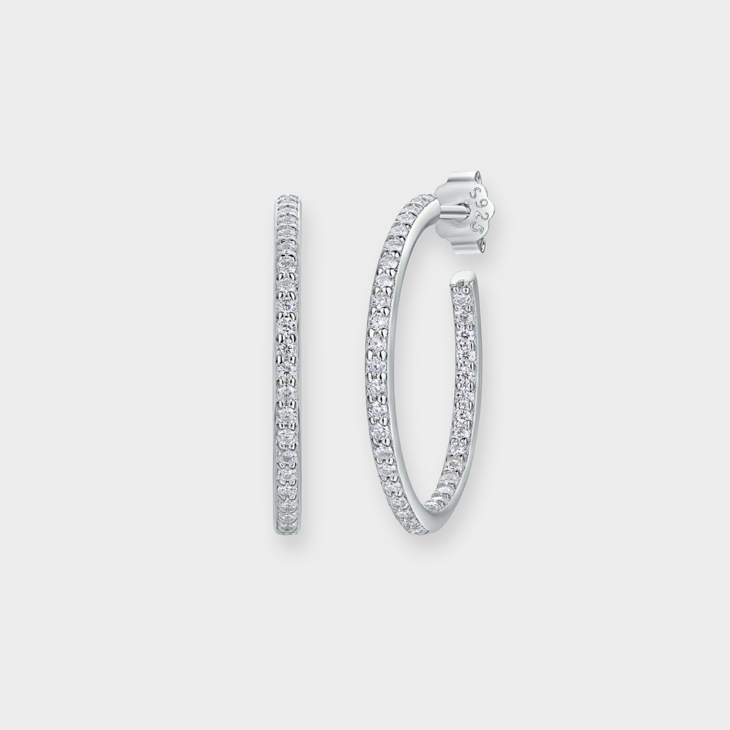 Felmeny Renata Earrings in Silver with Moissanite