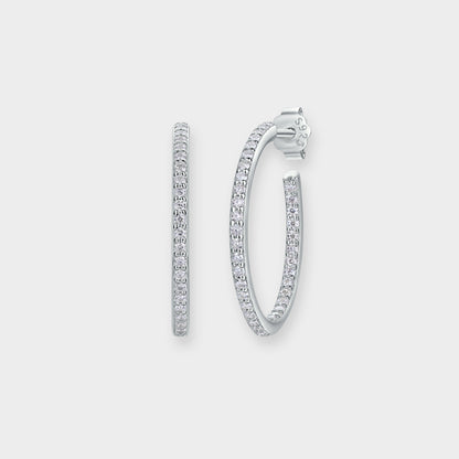 Felmeny Renata Earrings in Silver with Moissanite