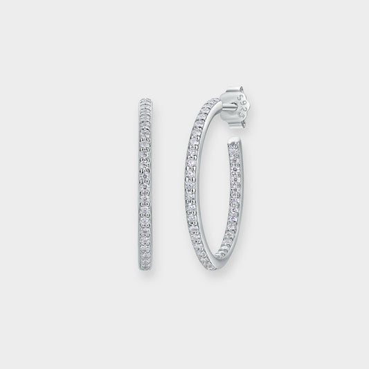 Felmeny Renata Earrings in Silver with Moissanite