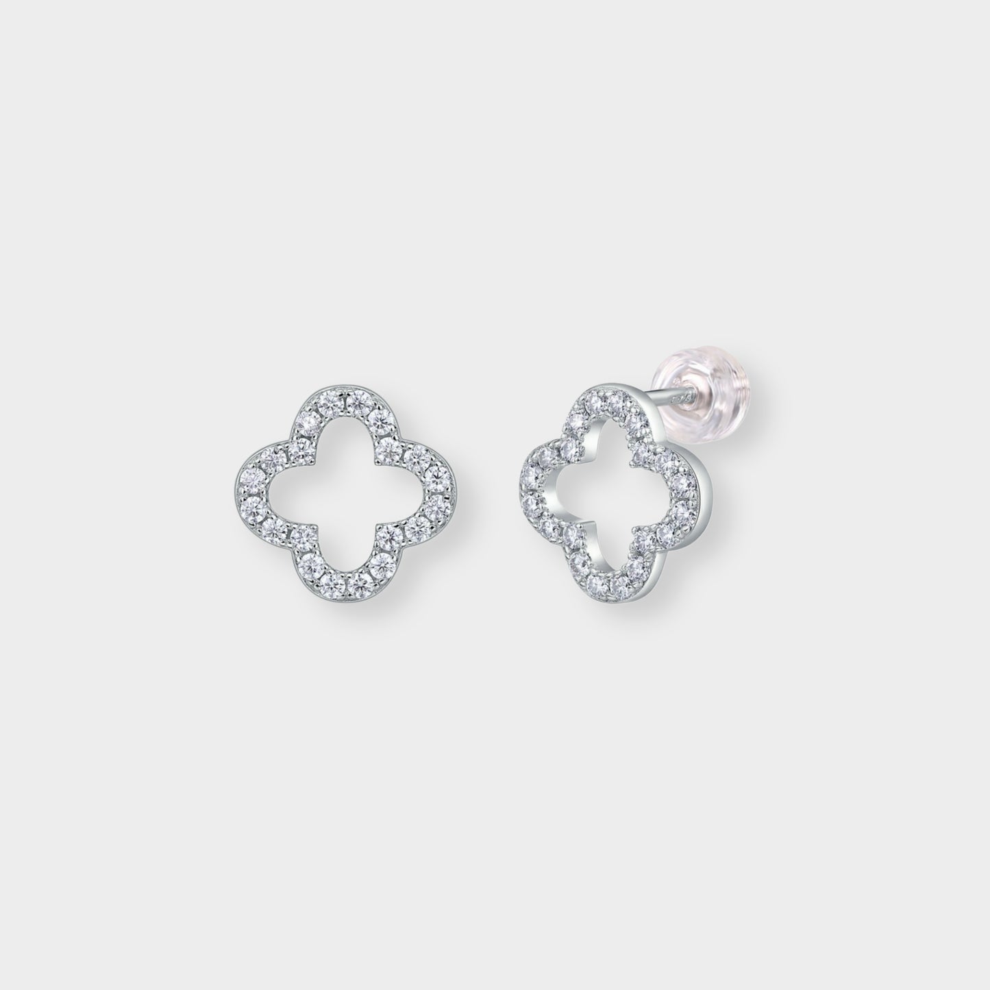 Felmeny Kaia Earrings in Silver with Moissanite