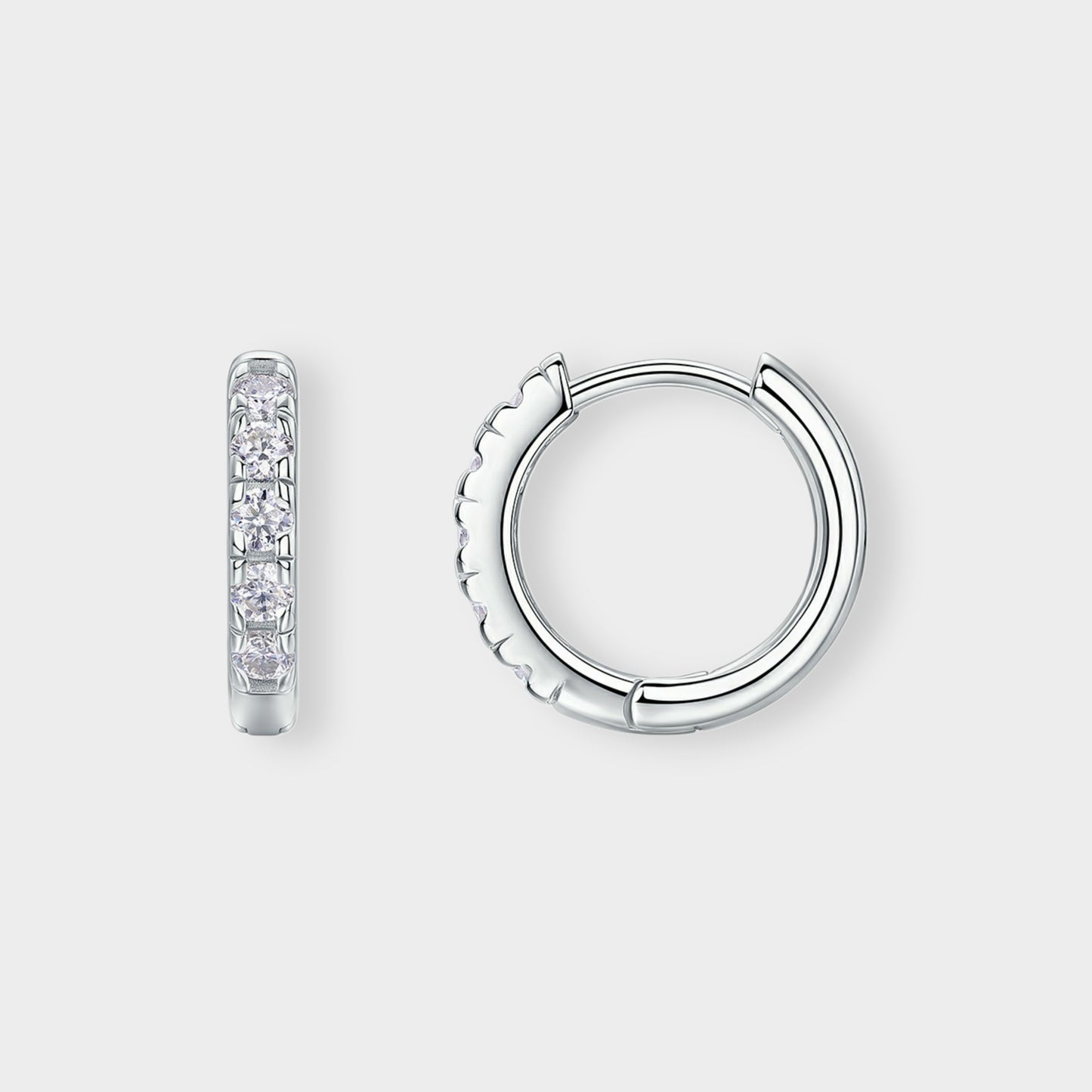 Felmeny Calista Earrings in Silver with Moissanite