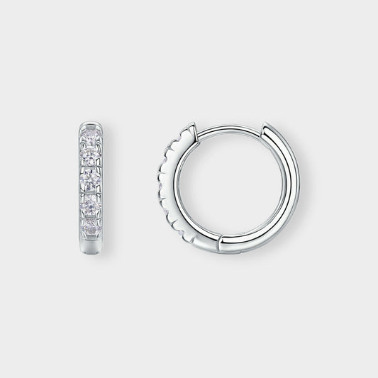 Felmeny Calista Earrings in Silver with Moissanite