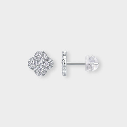 Felmeny Flora Earrings in Silver with Moissanite