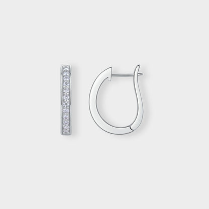 Felmeny Athena Earrings in Silver with Moissanite