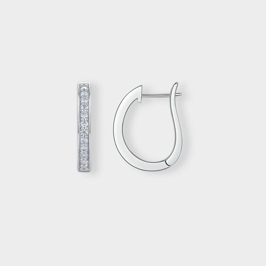 Felmeny Athena Earrings in Silver with Moissanite