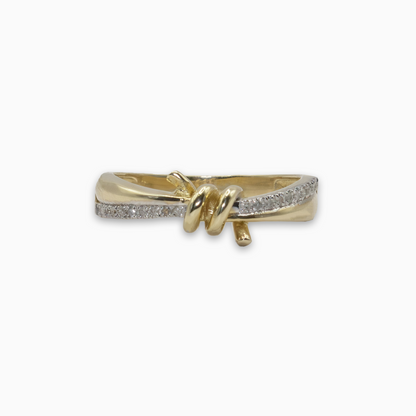 Felmeny Coiled Ring in Gold with Diamonds