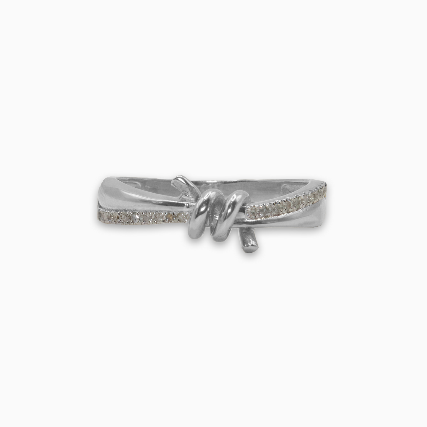 Felmeny Coiled Ring in White Gold with Diamonds