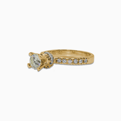 Felmeny Crown Ring in Gold with Diamonds