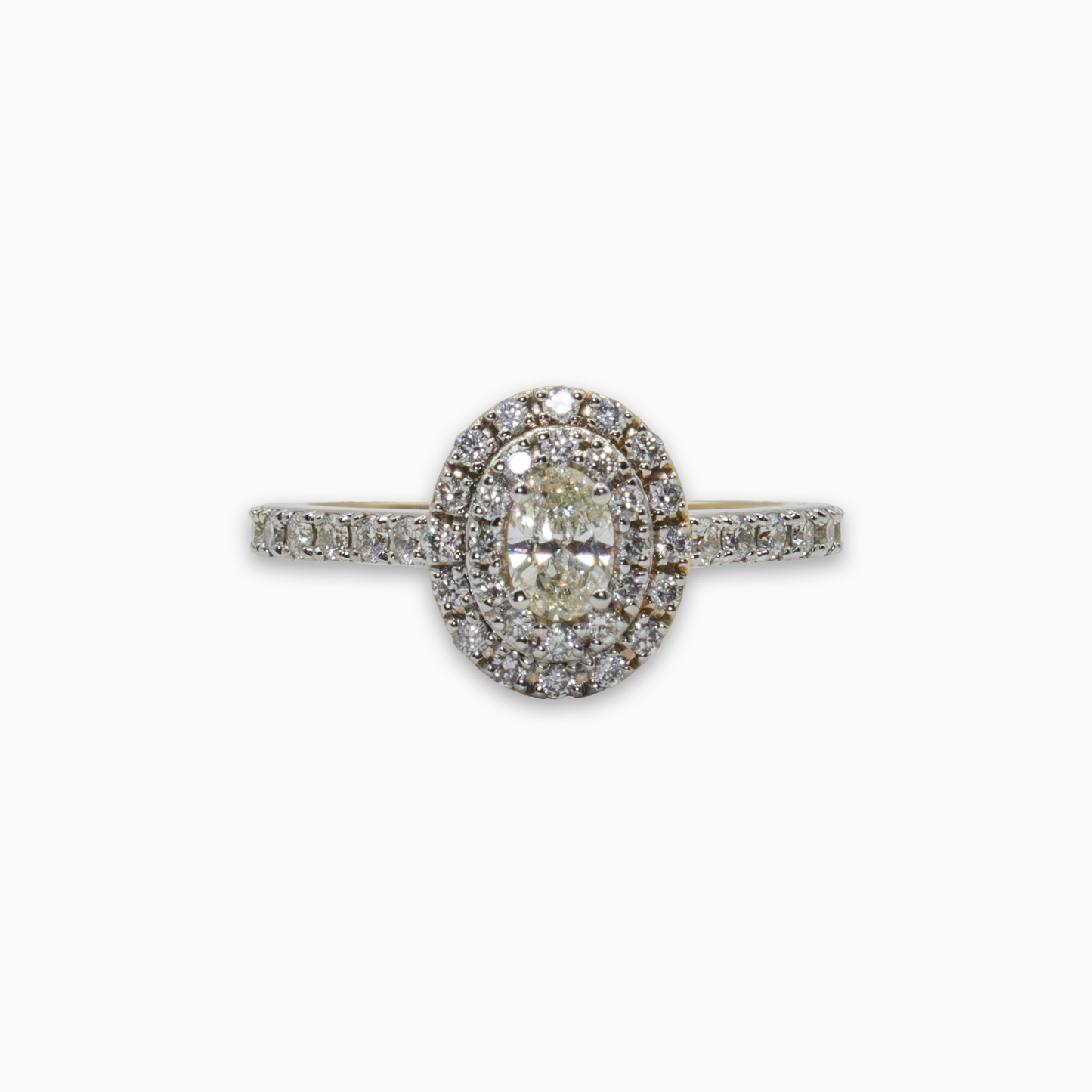 Felmeny Twinkle Oval Ring in Gold with Diamonds