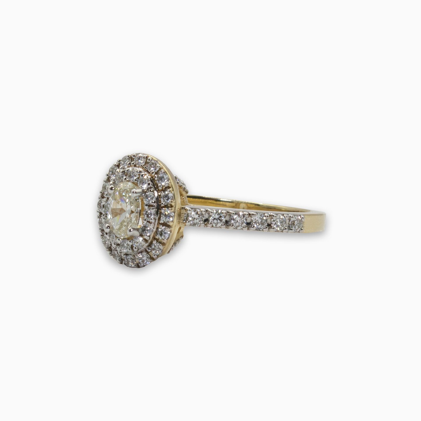 Felmeny Sphere Ring in Gold with Diamonds