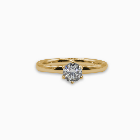 Felmeny Round Brilliant Ring in Gold with Diamonds