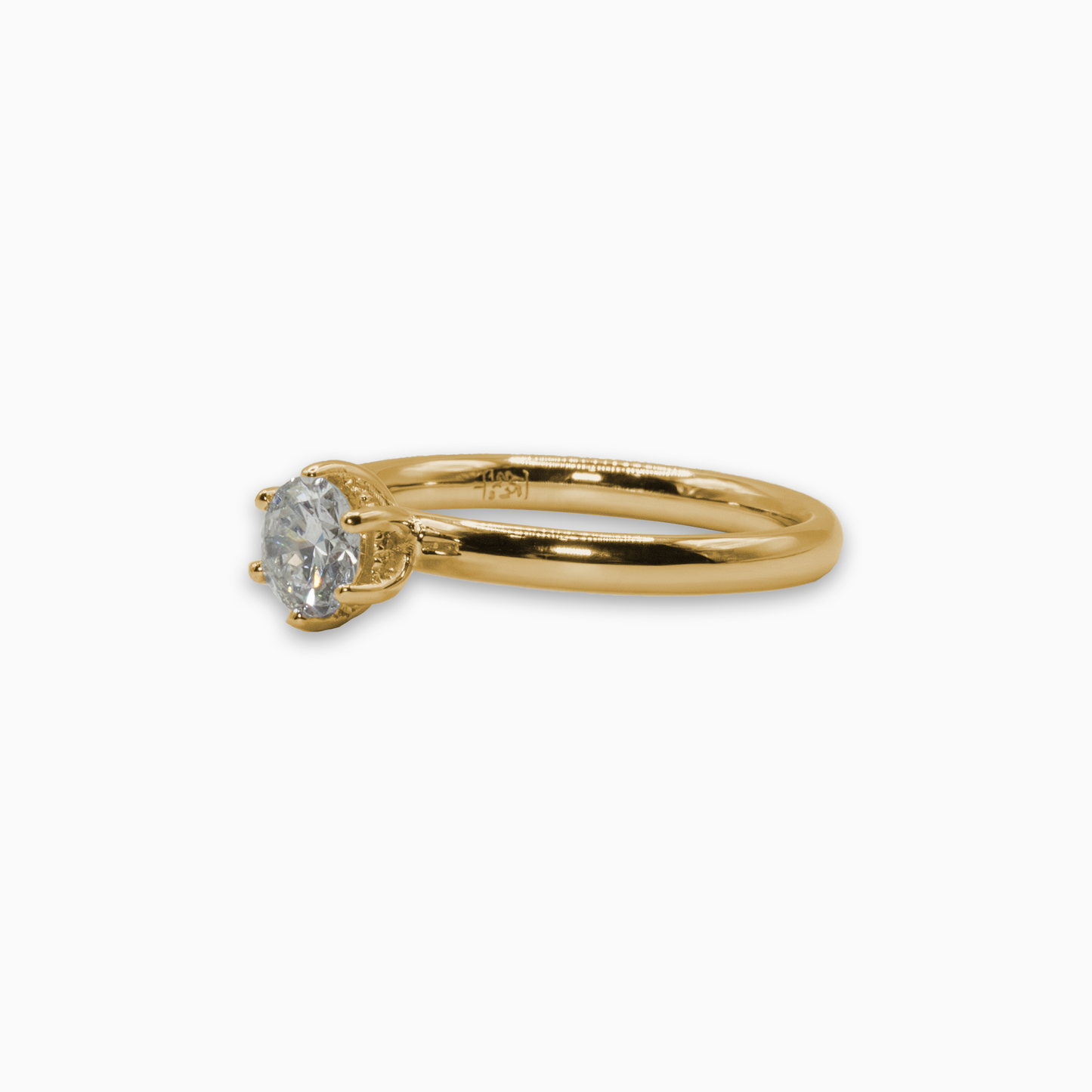 Felmeny Round Brilliant Ring in Gold with Diamonds