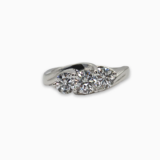 Felmeny Quartet Ring in White Gold with Diamonds