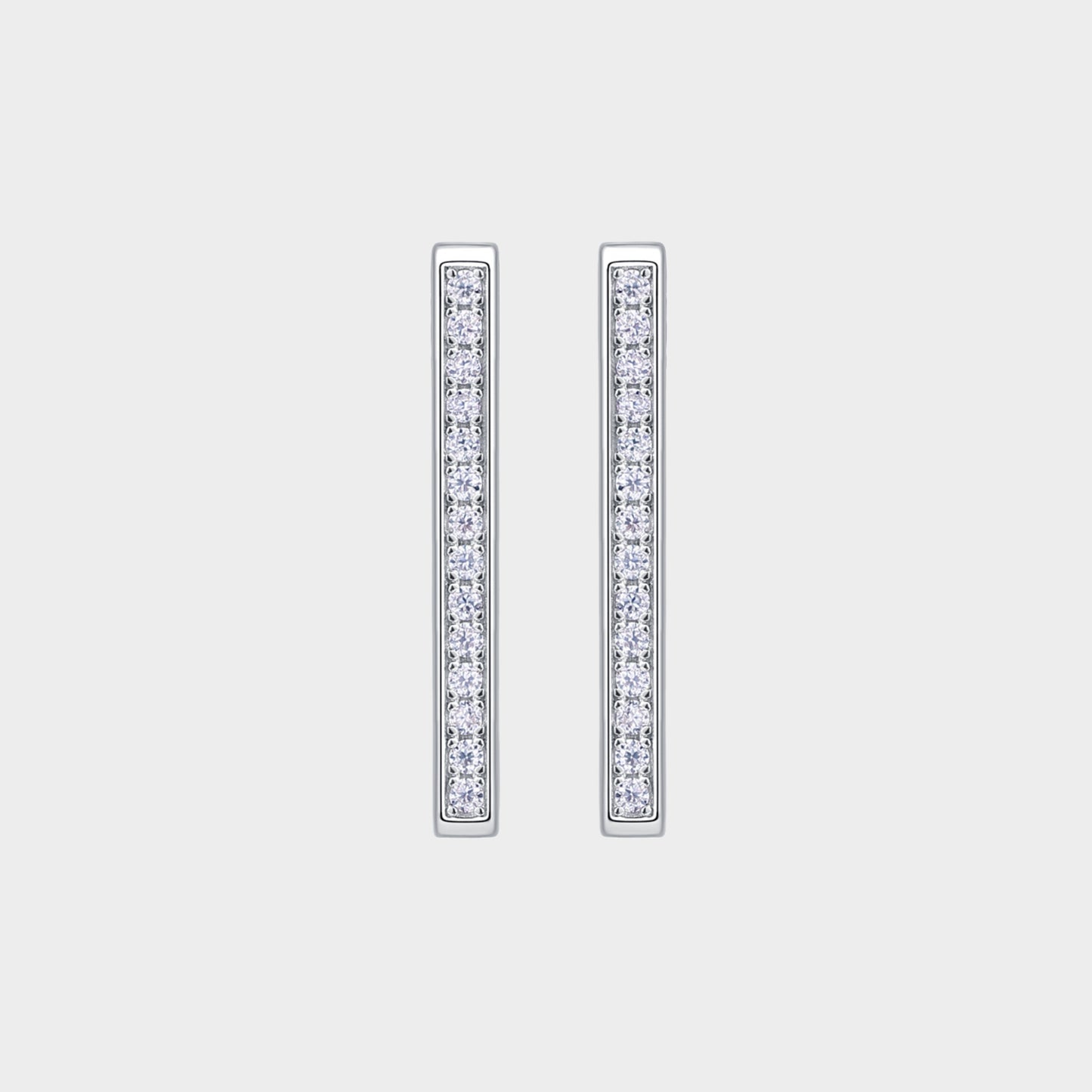 Felmeny Armazón Earrings in Silver with Moissanite