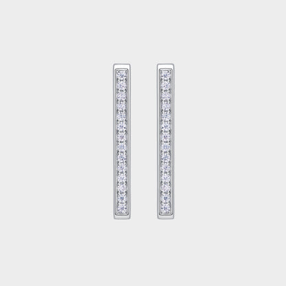 Felmeny Armazón Earrings in Silver with Moissanite