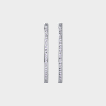 Felmeny Astraea Earrings in Silver with Moissanite