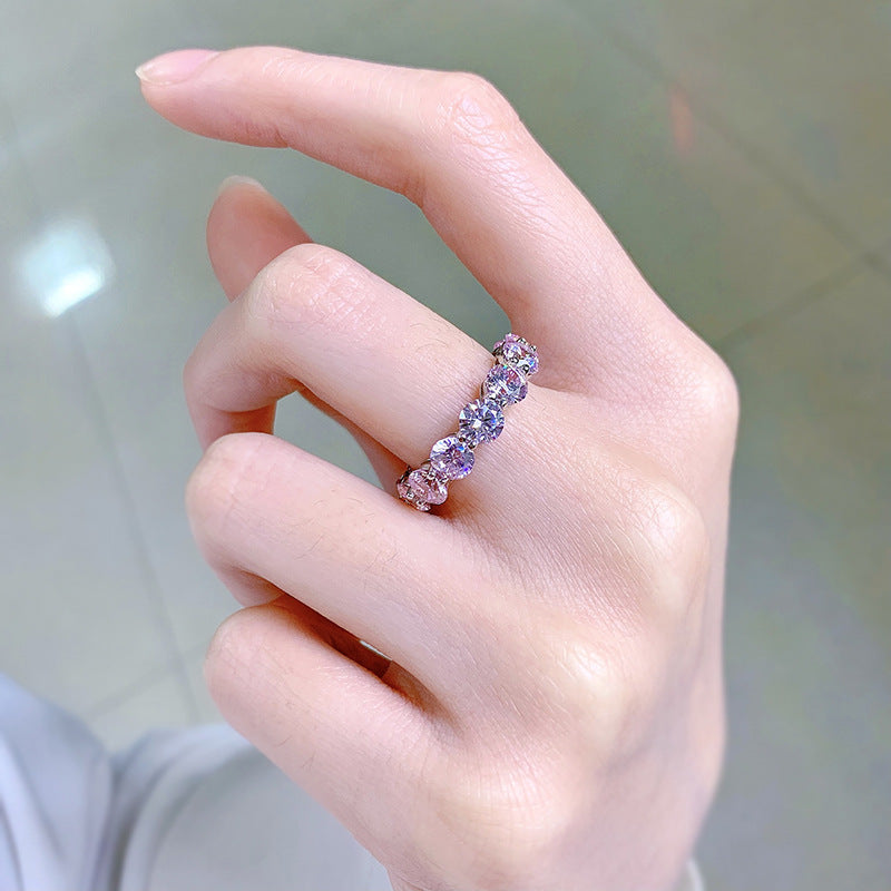 Felmeny All Stone Ring in Silver with Zircon