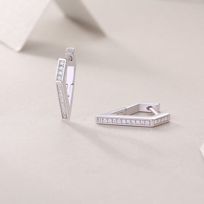 Felmeny Celine Earrings in Silver with Moissanite