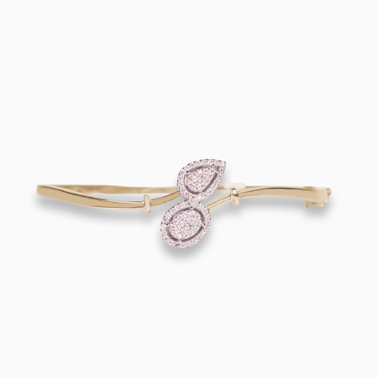 Felmeny Dewdrop Bangle in Gold with Diamonds