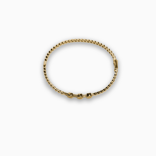 Felmeny Movable Stones Bangle in Gold with Diamonds