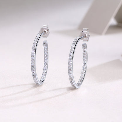 Felmeny Renata Earrings in Silver with Moissanite