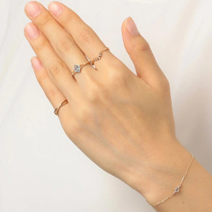 Felmeny Topaz Ring in Silver with Zircon