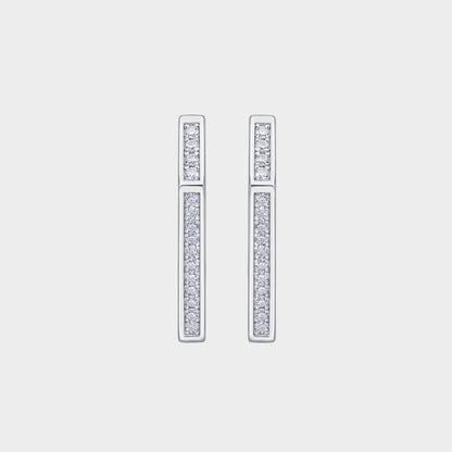 Felmeny Celine Earrings in Silver with Moissanite