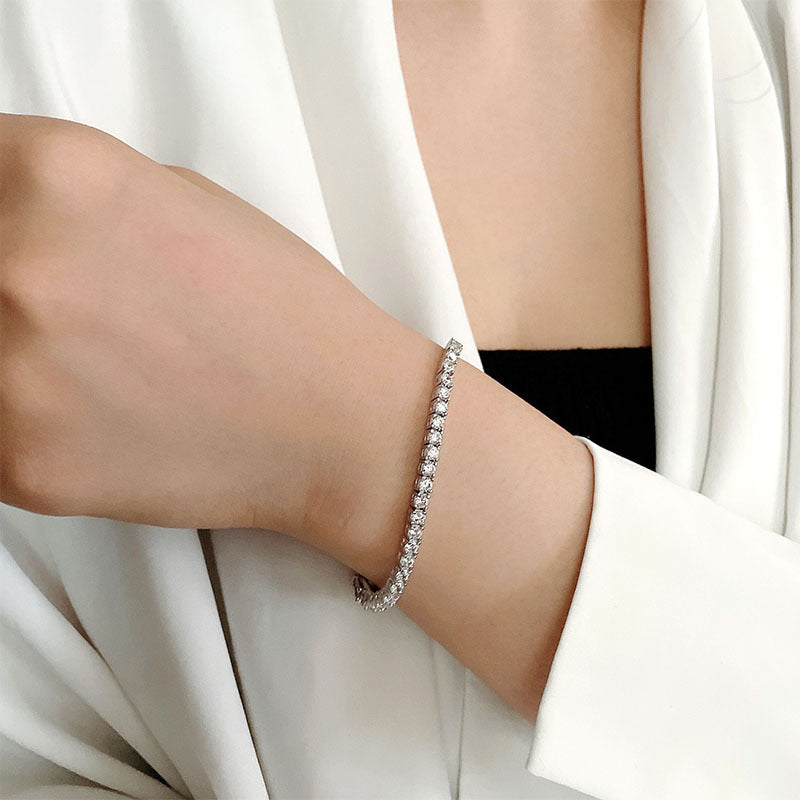 Felmeny Stelléa Bracelet in Silver with Moissanite